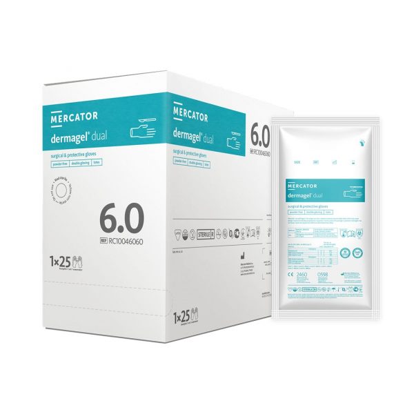 Dermagel® Dual Sterile – хипоалергични стерилни ръкавици без пудра